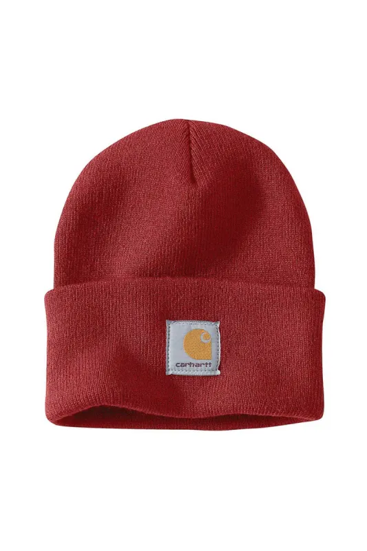 Carhartt Knit Cuffed Beanie in Crabapple | A18-R99 sold by Glik’s