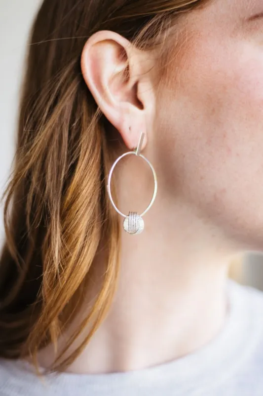 Hoop Knot Earrings for Women in Silver | ED10337-SV sold by Glik’s