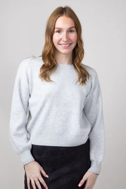 Crewneck Sweater for Women in Grey | LF3S26354-GRY sold by Glik’s