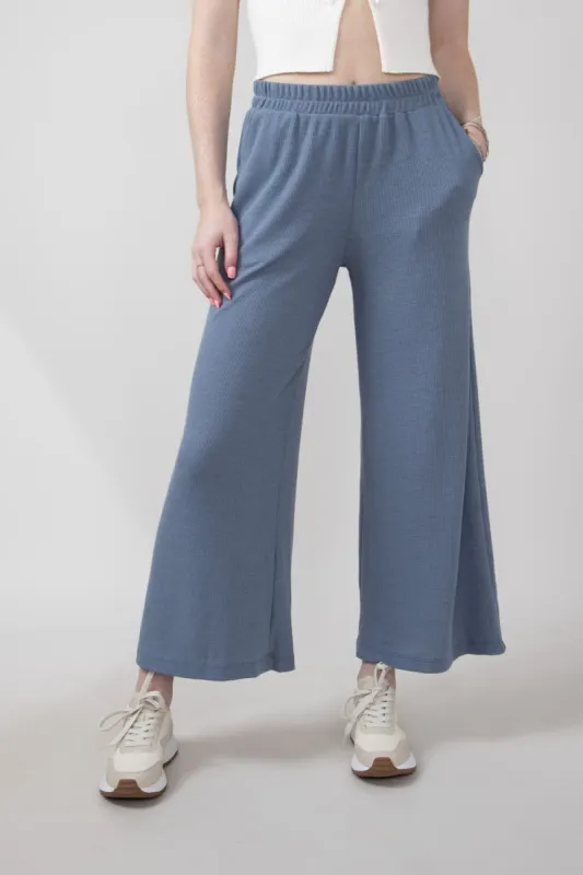 Thermal Wide Leg Pants for Women in Blue Slate | P70169B-BLUESLATE sold by Glik’s