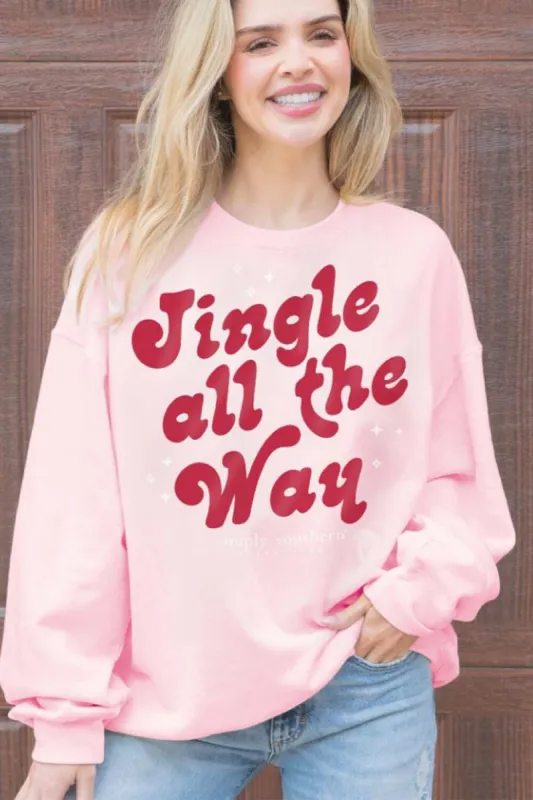 Simply Southern Jingle Sweatshirt for Women in Tutu Pink | CREW-JINGLE-TUTU sold by Glik’s