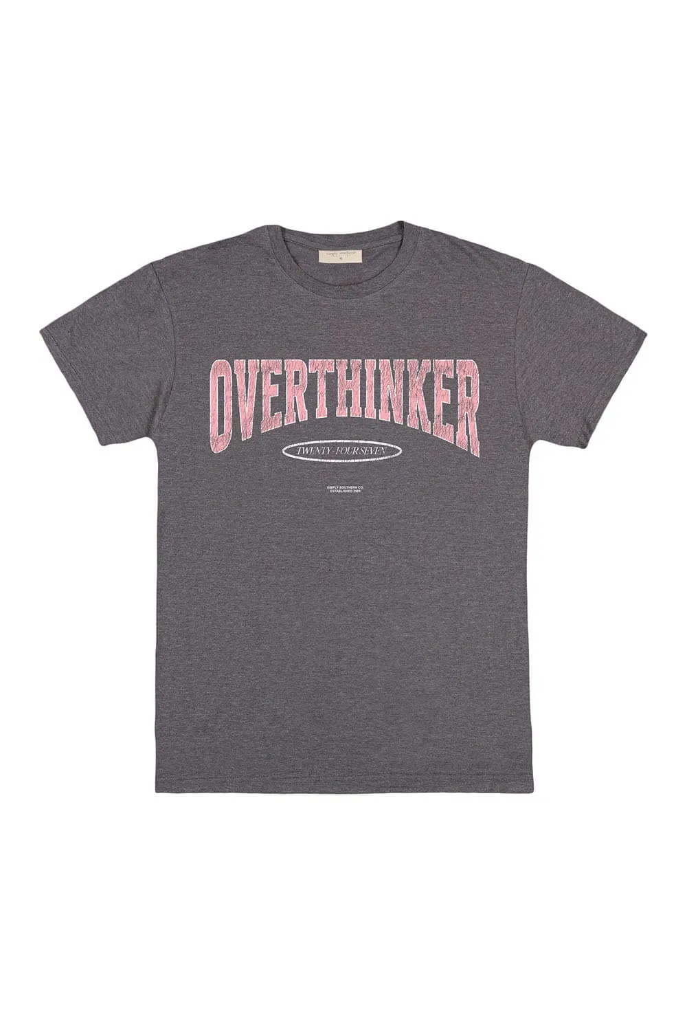 Simply Southern Overthinker T-Shirt for Women in Iron Heather | SS-OVERTHINK-IRONHTHR sold by Glik’s product image thumbnail 2