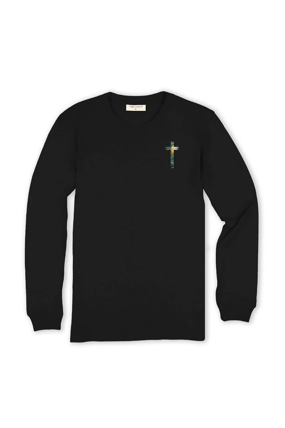 Simply Southern Plus Size Long Sleeve Broken Pieces T-Shirt for Women in Black | EXT-LS-BROKEN-BLACK sold by Glik’s product image thumbnail 2