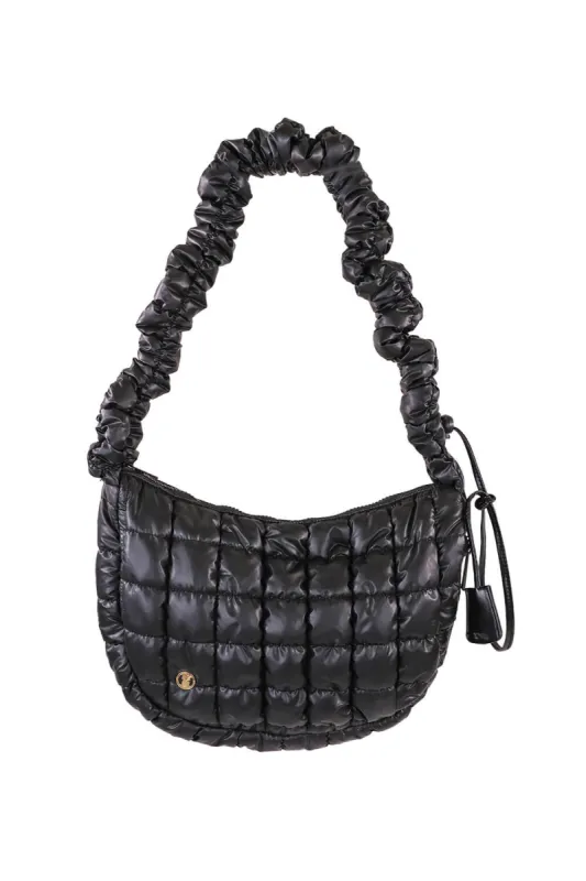 Simply Southern Quilted Puffer Shoulder Bag for Women in Black | 0224-BAG-PUFF-SHLDR-BLACK sold by Glik’s