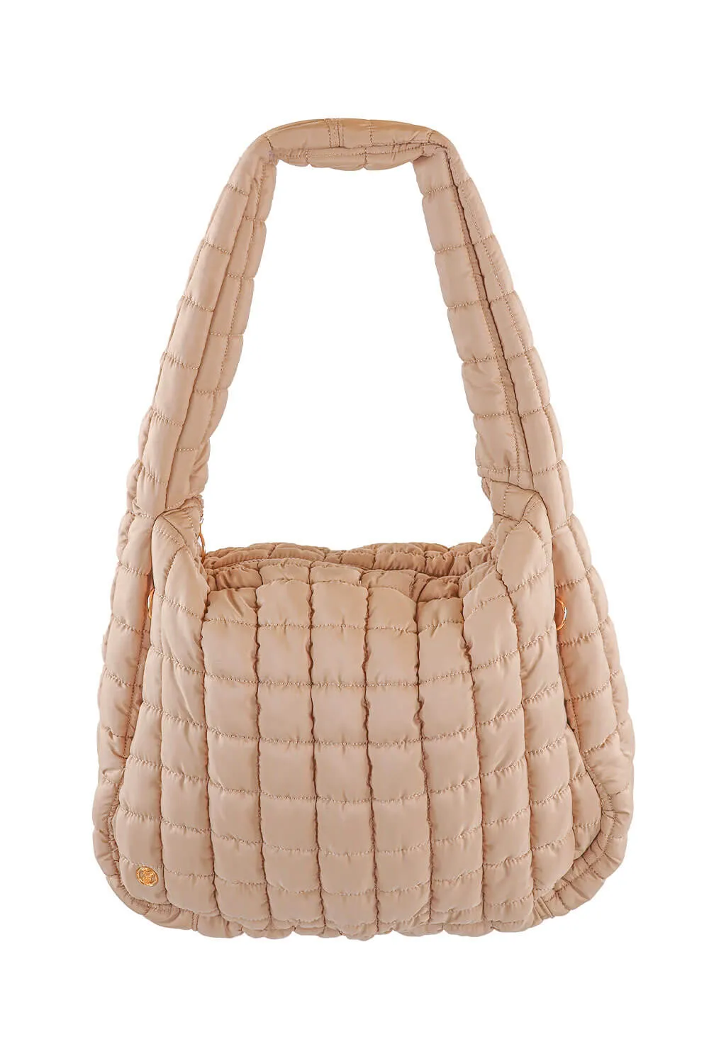 Simply Southern Quilted Puffer Hobo Bag for Women in Mocha | 0224-BAG-PUFF-HOBO-MOCHA sold by Glik’s
