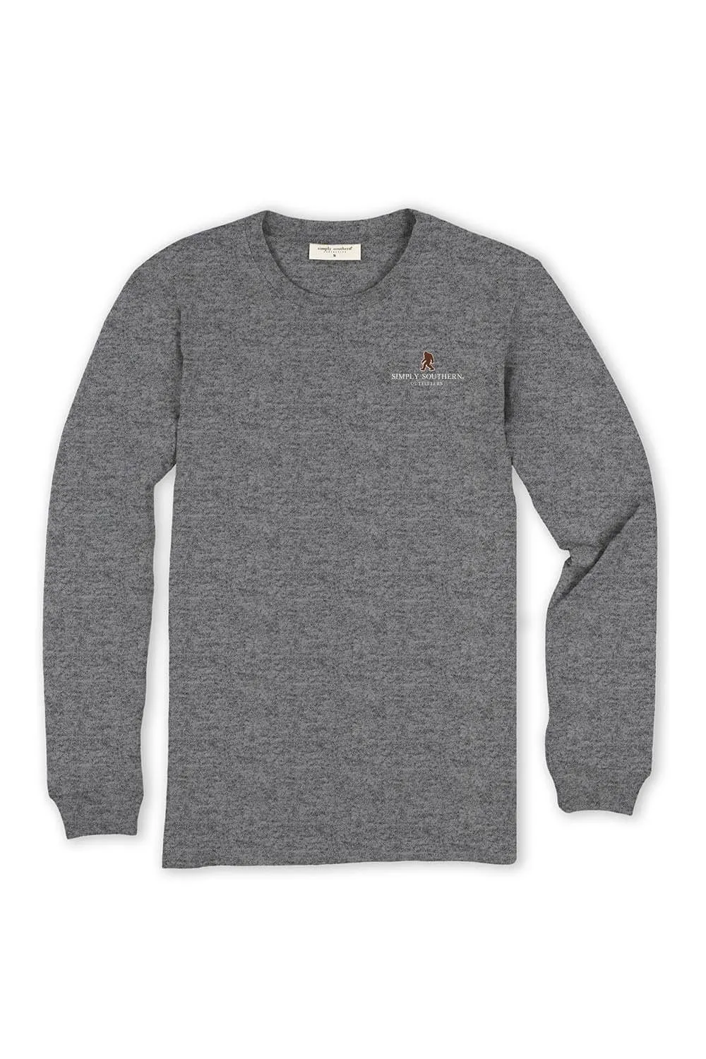 Simply Southern Long Sleeve Big Foot Christmas Tree T-Shirt for Men in Charcoal Grey | MN-LS-TREE-CHARCOALHTHR sold by Glik’s product image thumbnail 2