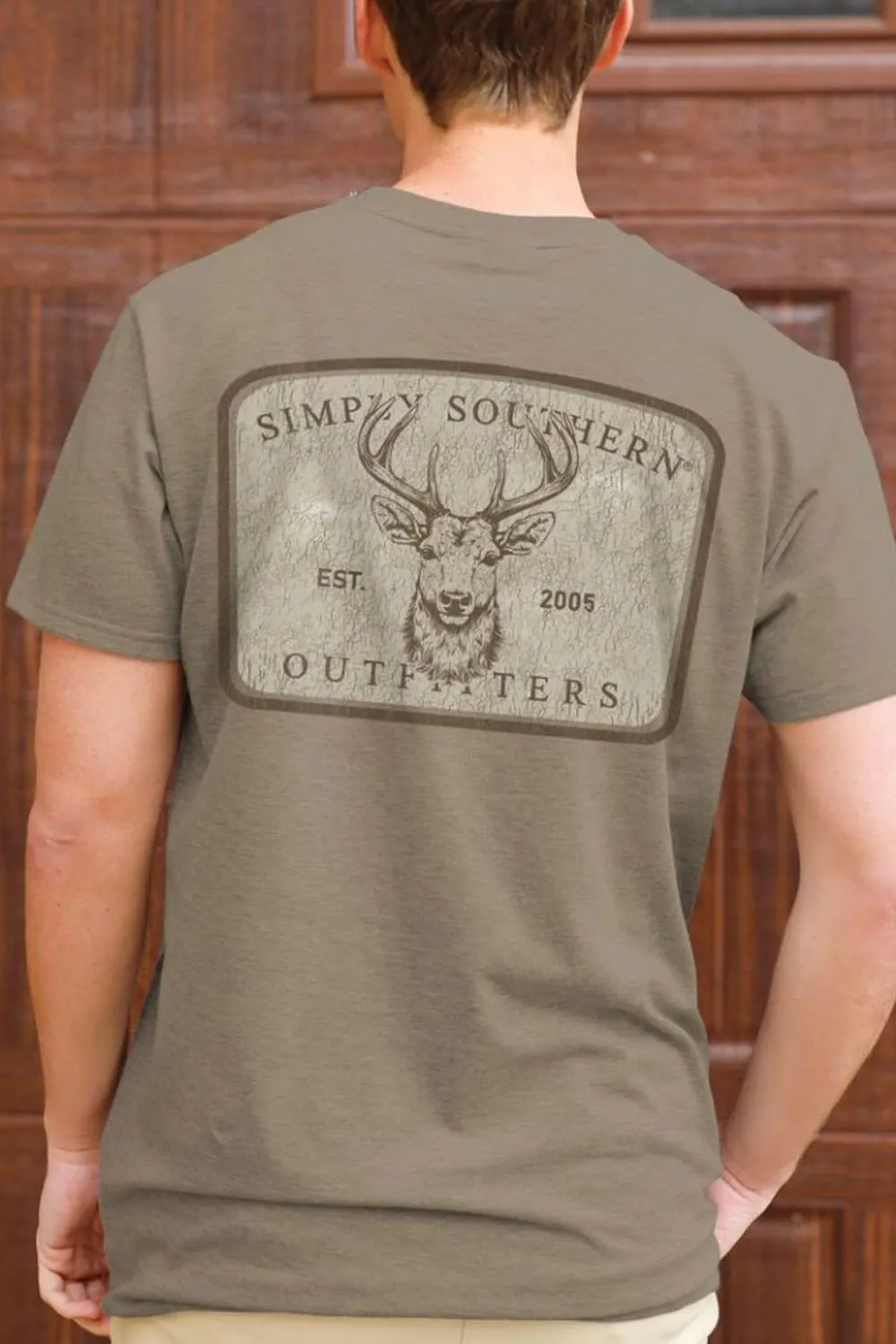 Simply Southern Buck T-Shirt for Men in Heather Brown | MN-SS-BUCK-DESERTHTHR sold by Glik’s