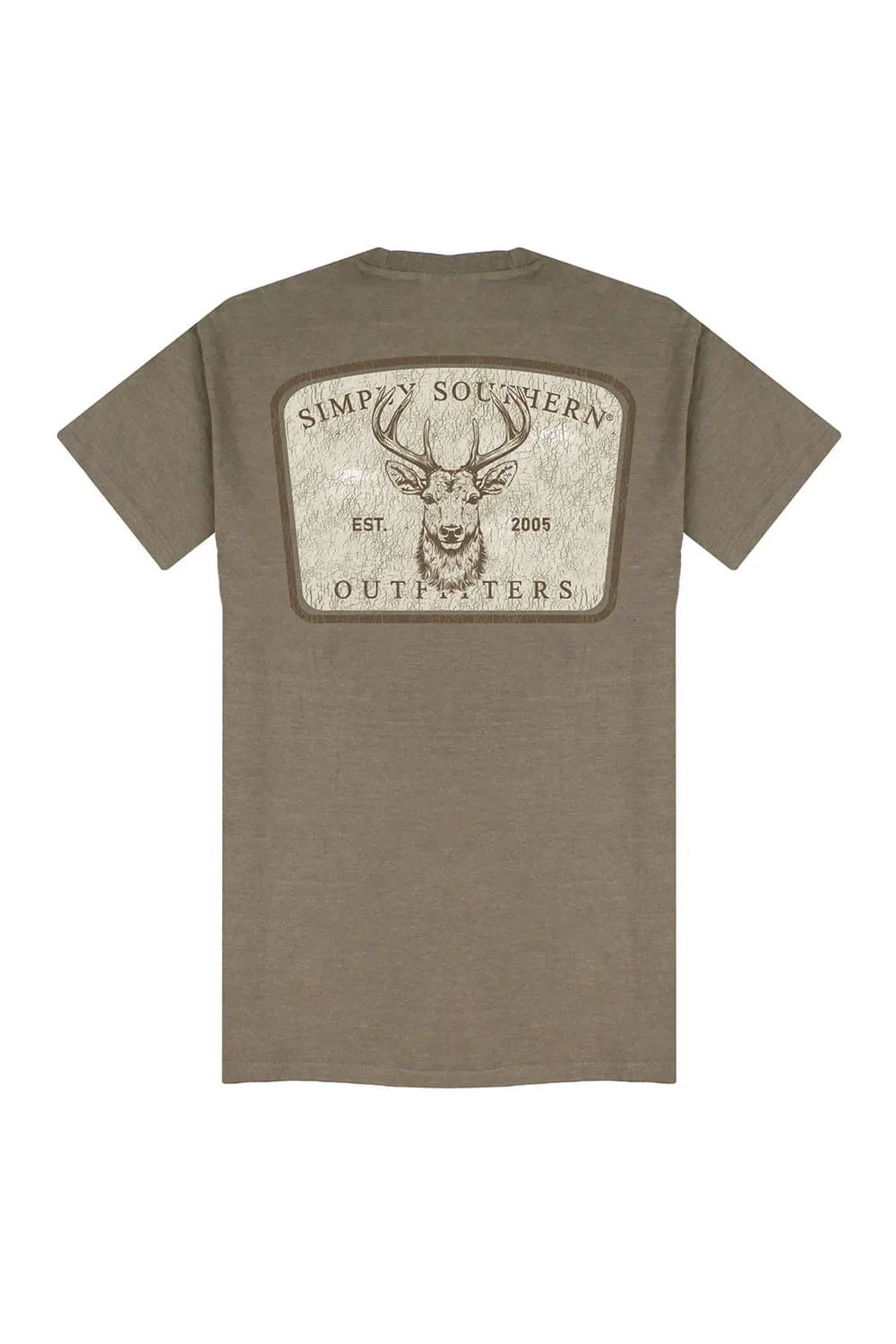 Simply Southern Buck T-Shirt for Men in Heather Brown | MN-SS-BUCK-DESERTHTHR sold by Glik’s product image thumbnail 3