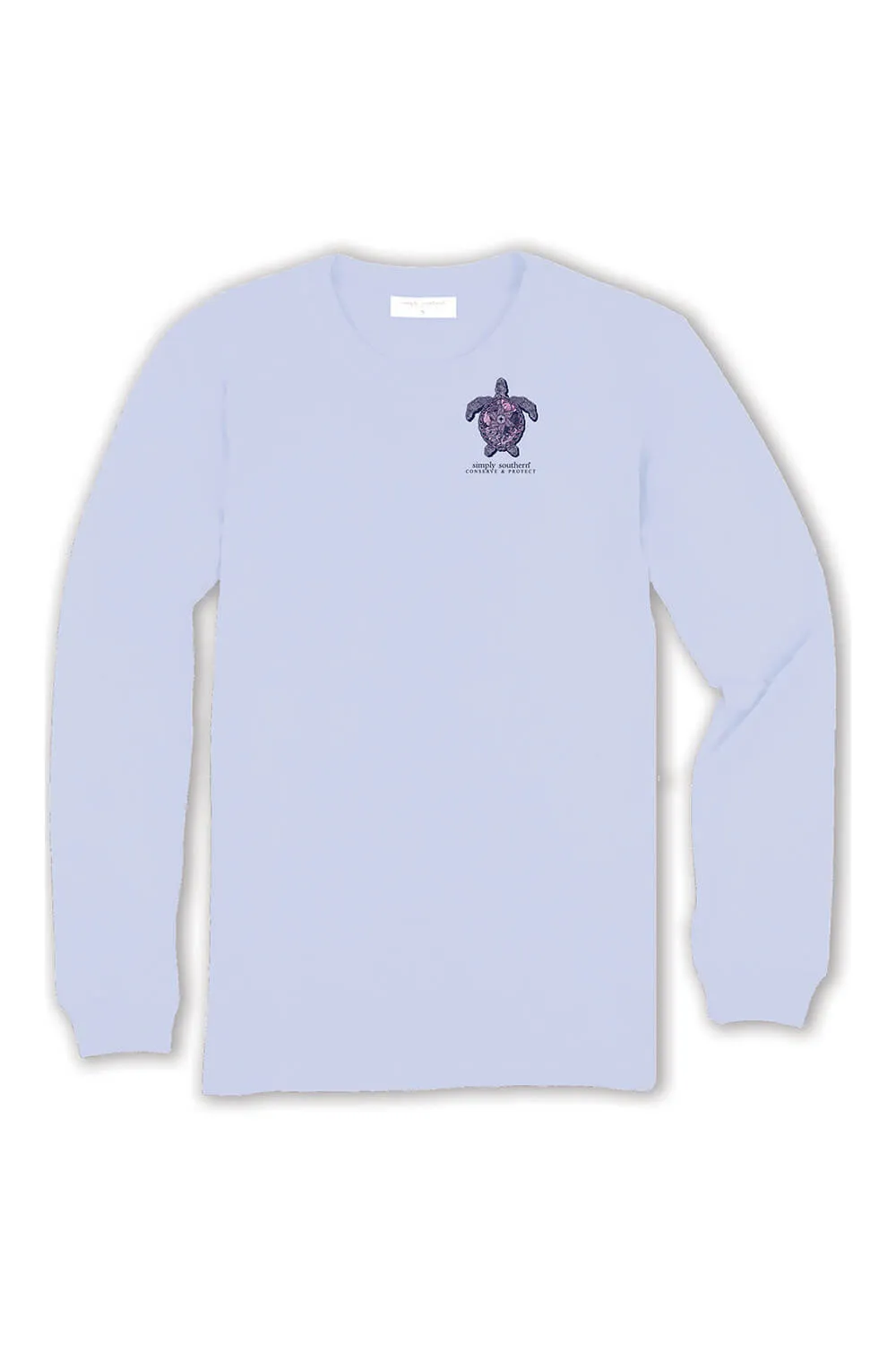 Simply Southern Long Sleeve Mandala Turtle Tracking T-shirt for Women in Carolina Blue | LS-TRACKT4-MNDLA-CAROBLU sold by Glik’s product image thumbnail 2