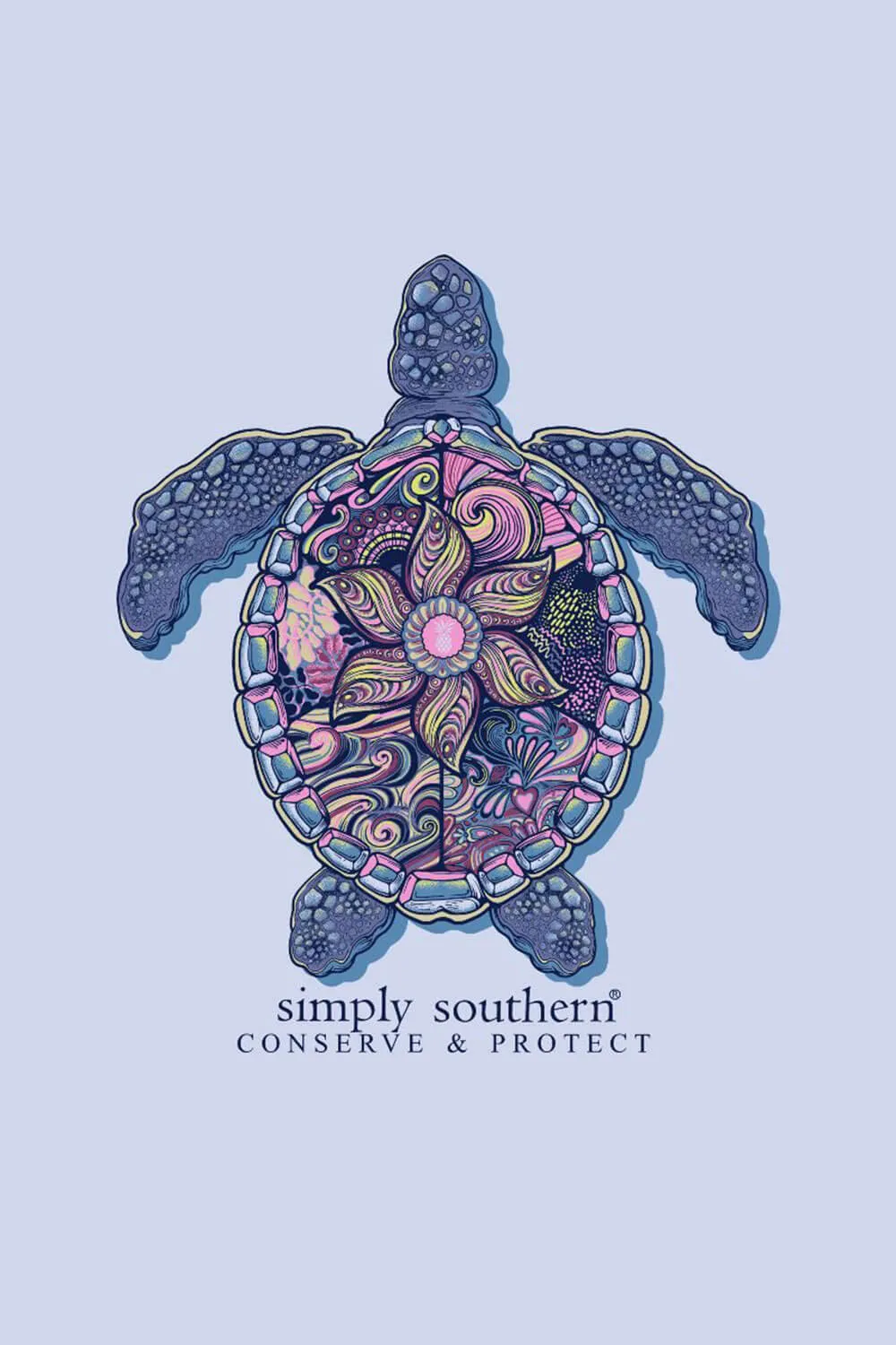 Simply Southern Long Sleeve Mandala Turtle Tracking T-shirt for Women in Carolina Blue | LS-TRACKT4-MNDLA-CAROBLU sold by Glik’s product image thumbnail 4