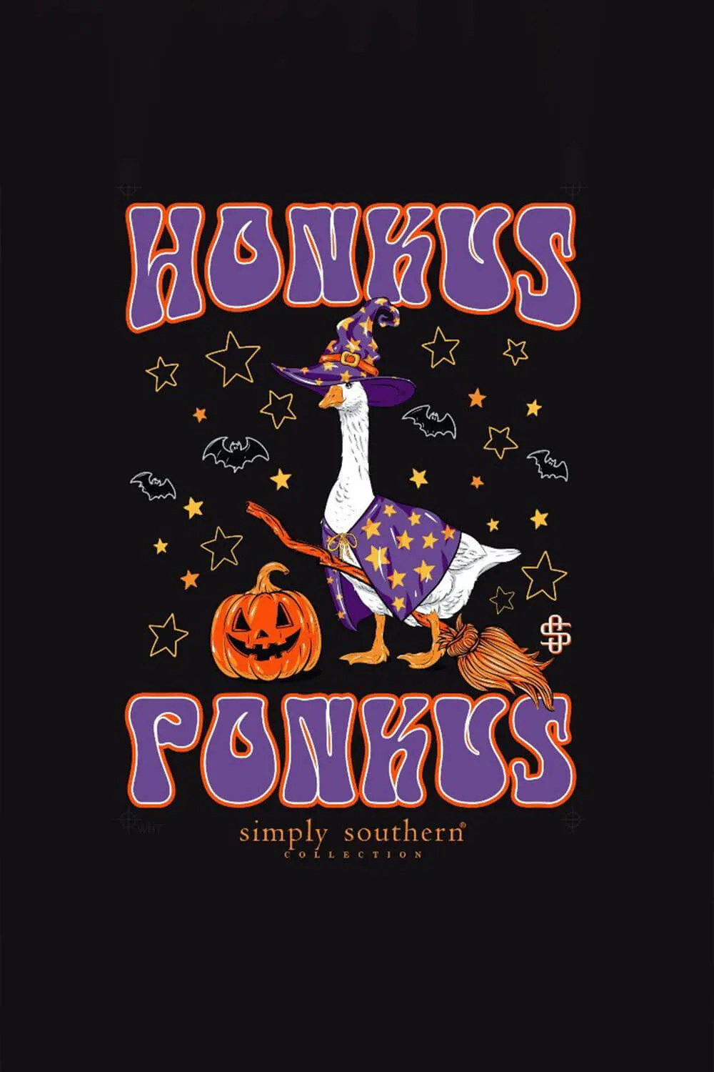 Simply Southern Honkus Ponkus Halloween Goose T-Shirt for Women in Black | SS-GOOSEWITCH-BLACK sold by Glik’s product image thumbnail 4
