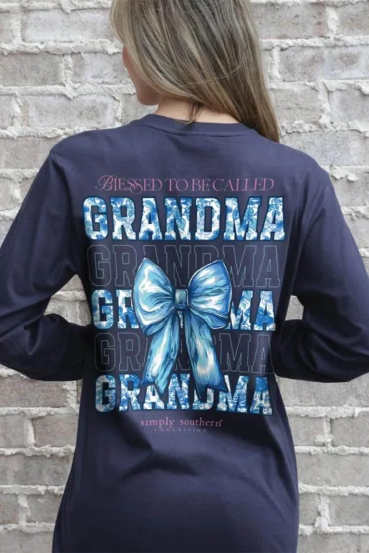 Simply Southern Long Sleeve Blessed Grandma T-Shirt for Women in Mirage | LS-BLSGRANDMA-MIRAGE sold by Glik’s