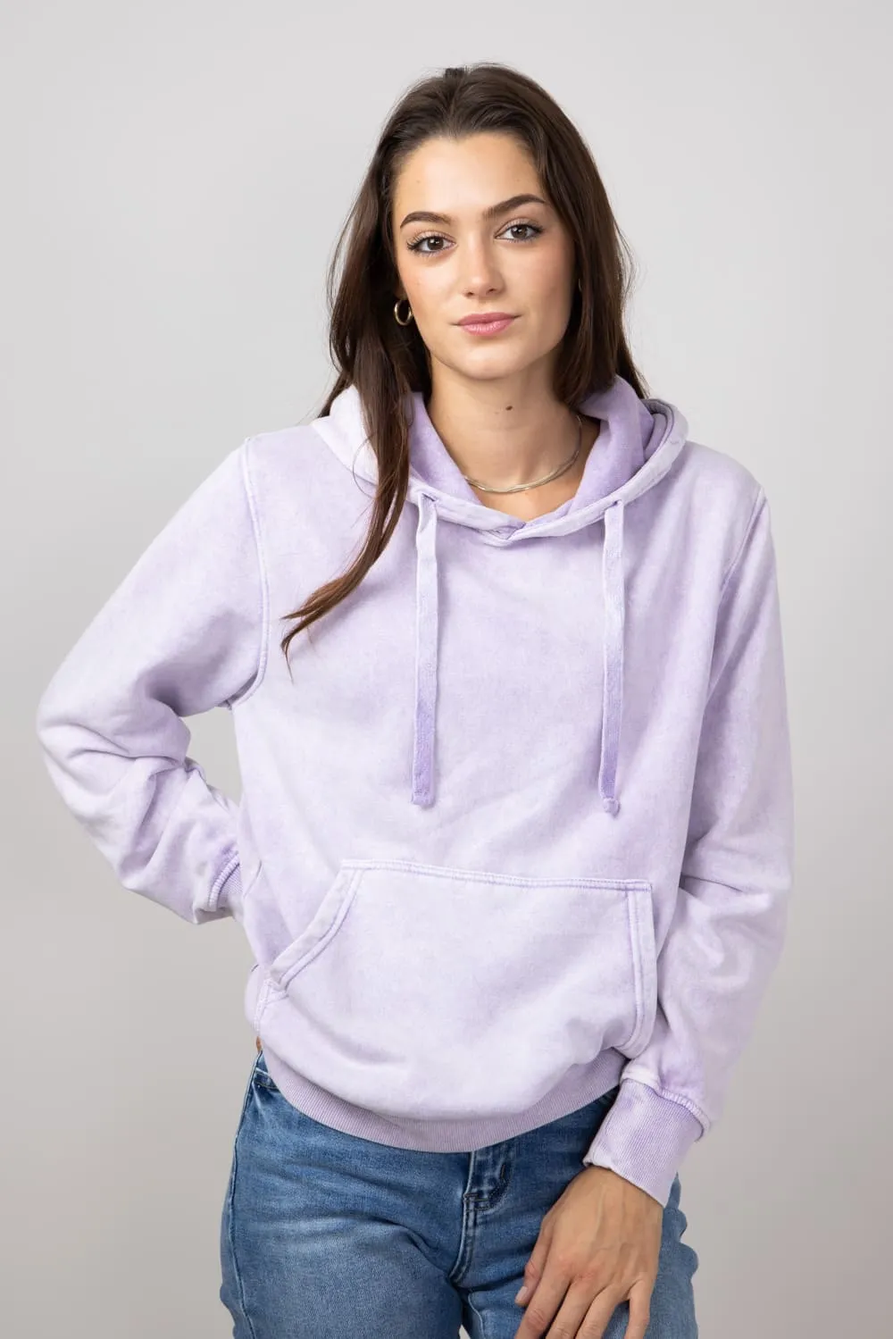 Mineral Wash Hoodie in Lilac | 708MW-LILAC sold by Glik’s product image thumbnail 3