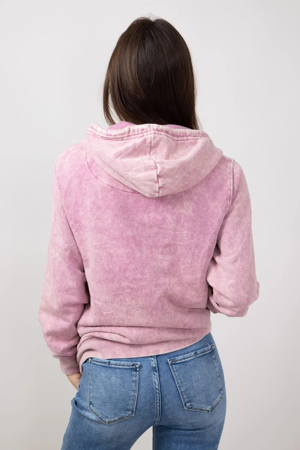 Mineral Wash Hoodie in Rose | 708MW-ROSE sold by Glik’s product image thumbnail 4