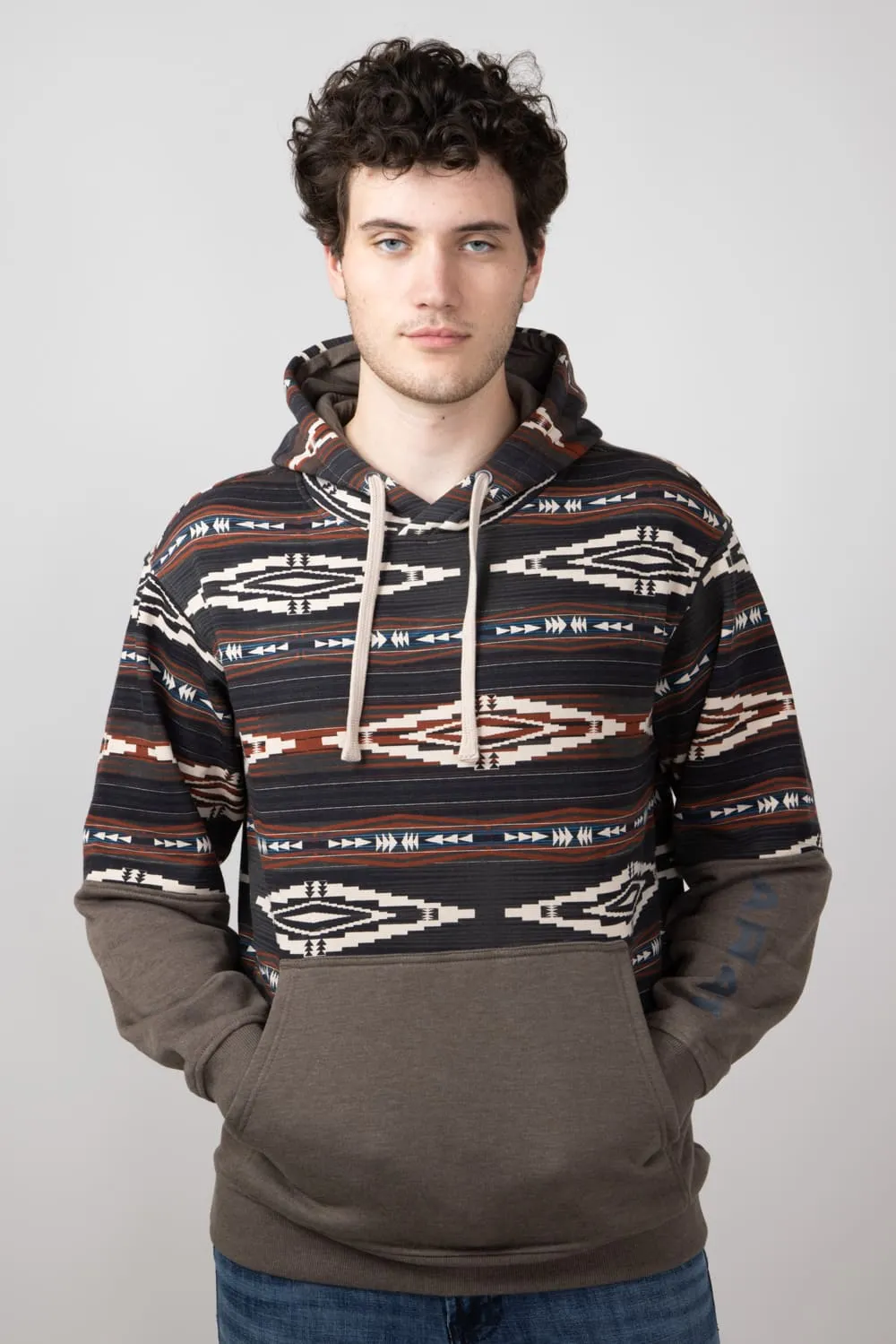 Ariat Color Block Hoodie for Men in Brindle | 10052452-BRINDLE sold by Glik’s