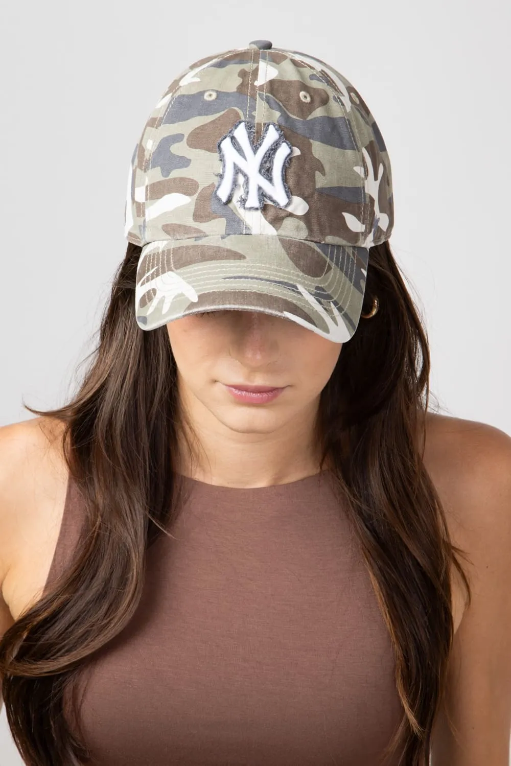'47 New York Yankees Clean Up Faded Hat in Camo Green | B-TARPN17LAS-FMA sold by Glik’s