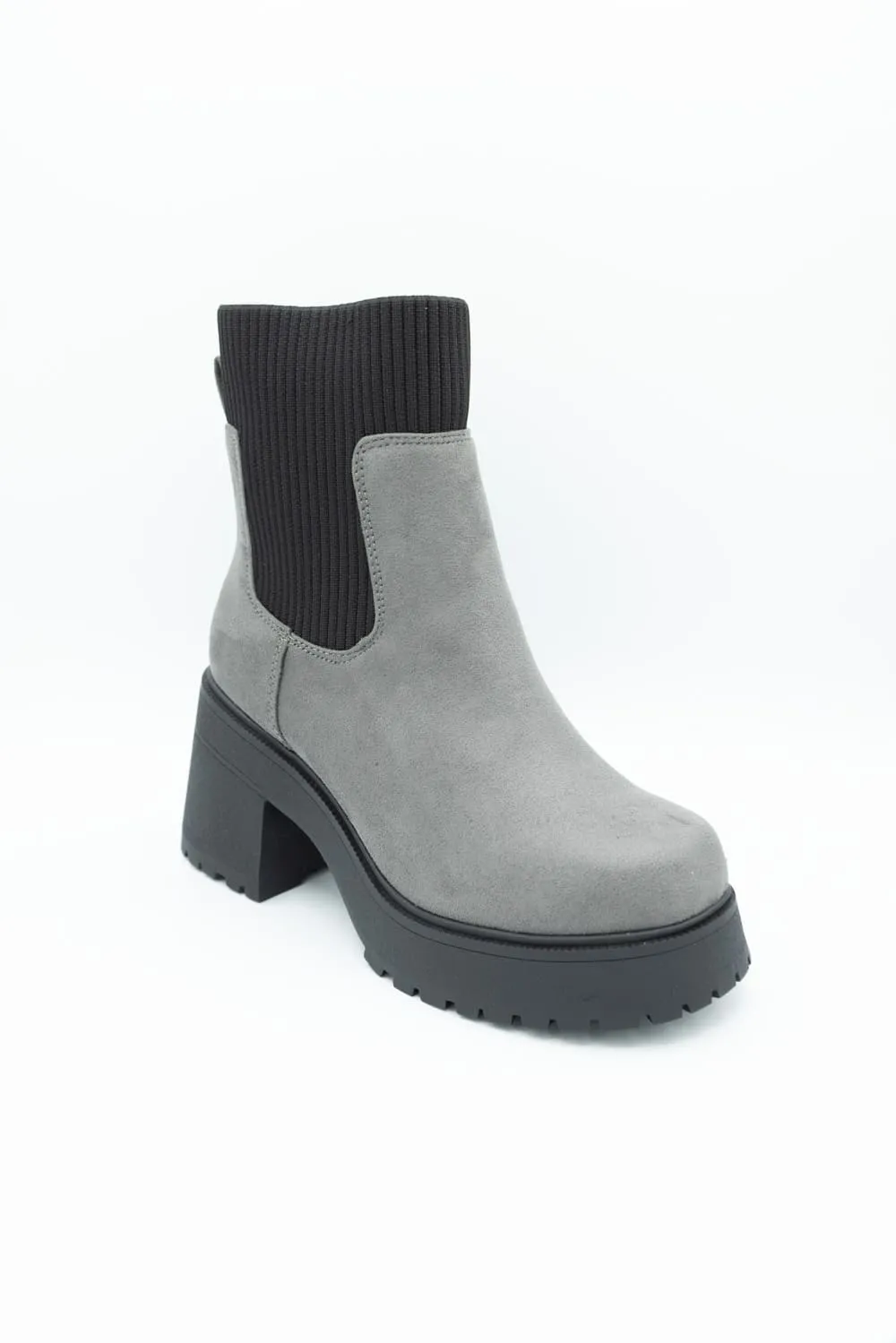 Soda Super Platform Booties for Women in Charcoal | SUPER-S DEEP CHA sold by Glik’s