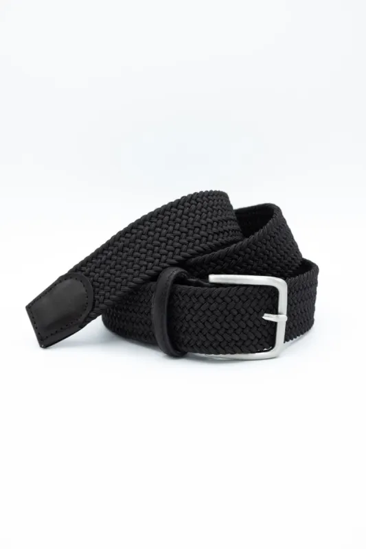 Stretch Elastic Belt for Men in Black | 85247-BLACK sold by Glik’s