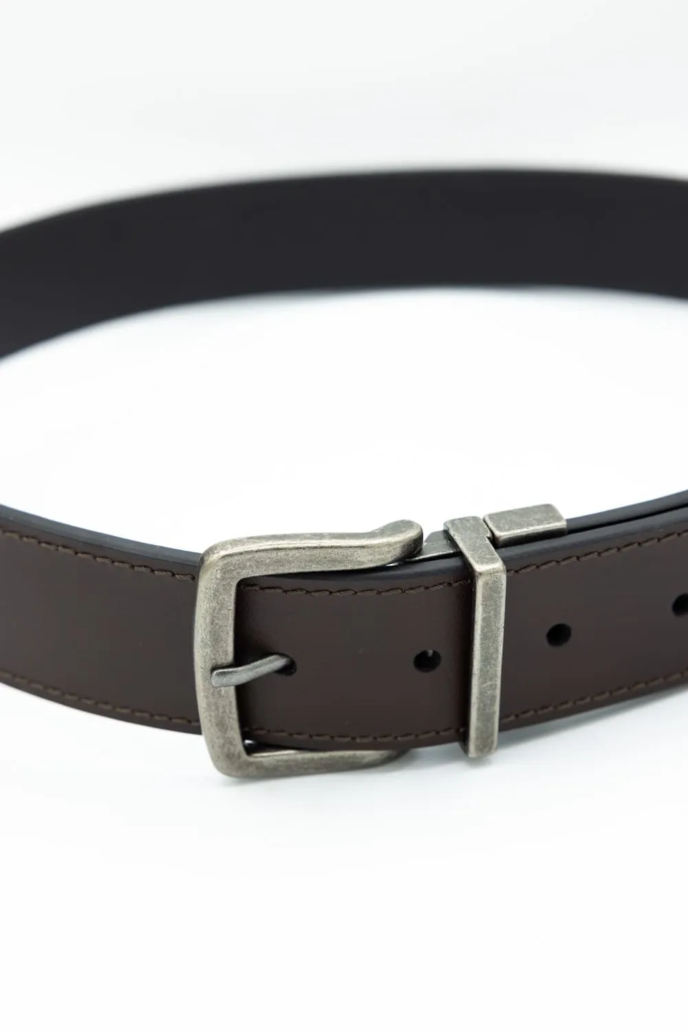 Leather Reversible Belt for Men in Brown/Black | 86824-BROWNBLACK sold by Glik’s product image thumbnail 3