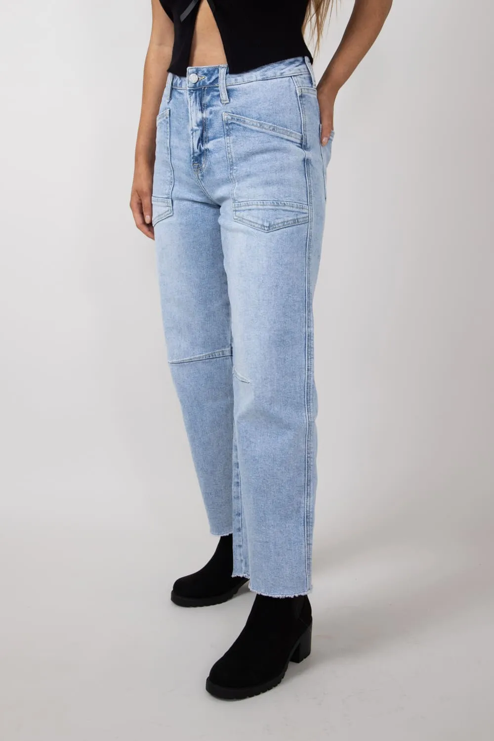 Vervet High Rise Baggy Barrel Jeans for Women | V3575 sold by Glik’s product image thumbnail 5