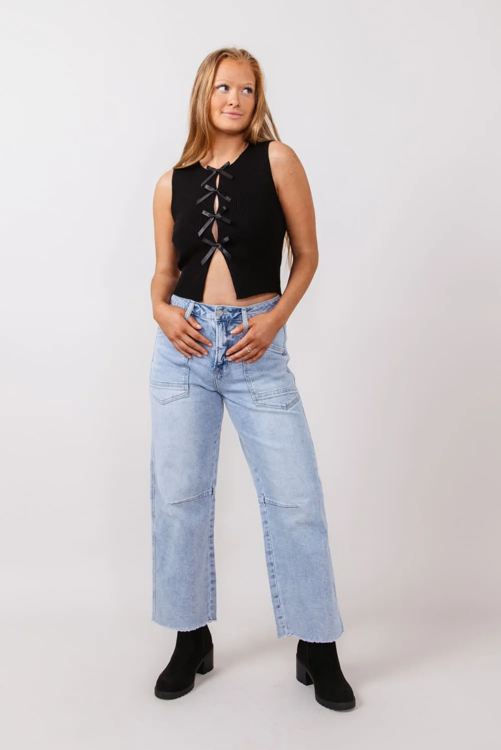 Vervet High Rise Baggy Barrel Jeans for Women | V3575 sold by Glik’s product image thumbnail 2