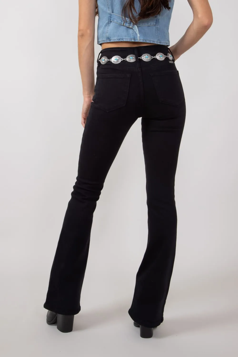 KanCan High Rise Bootcut Jeans for Women in Black | KC70005BK sold by Glik’s product image thumbnail 4