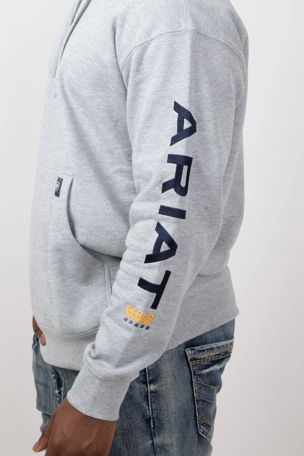 Ariat Rebar Graphic Hoodie for Men in Grey Heather | 10041627-HTHRGRYNVY sold by Glik’s product image thumbnail 3