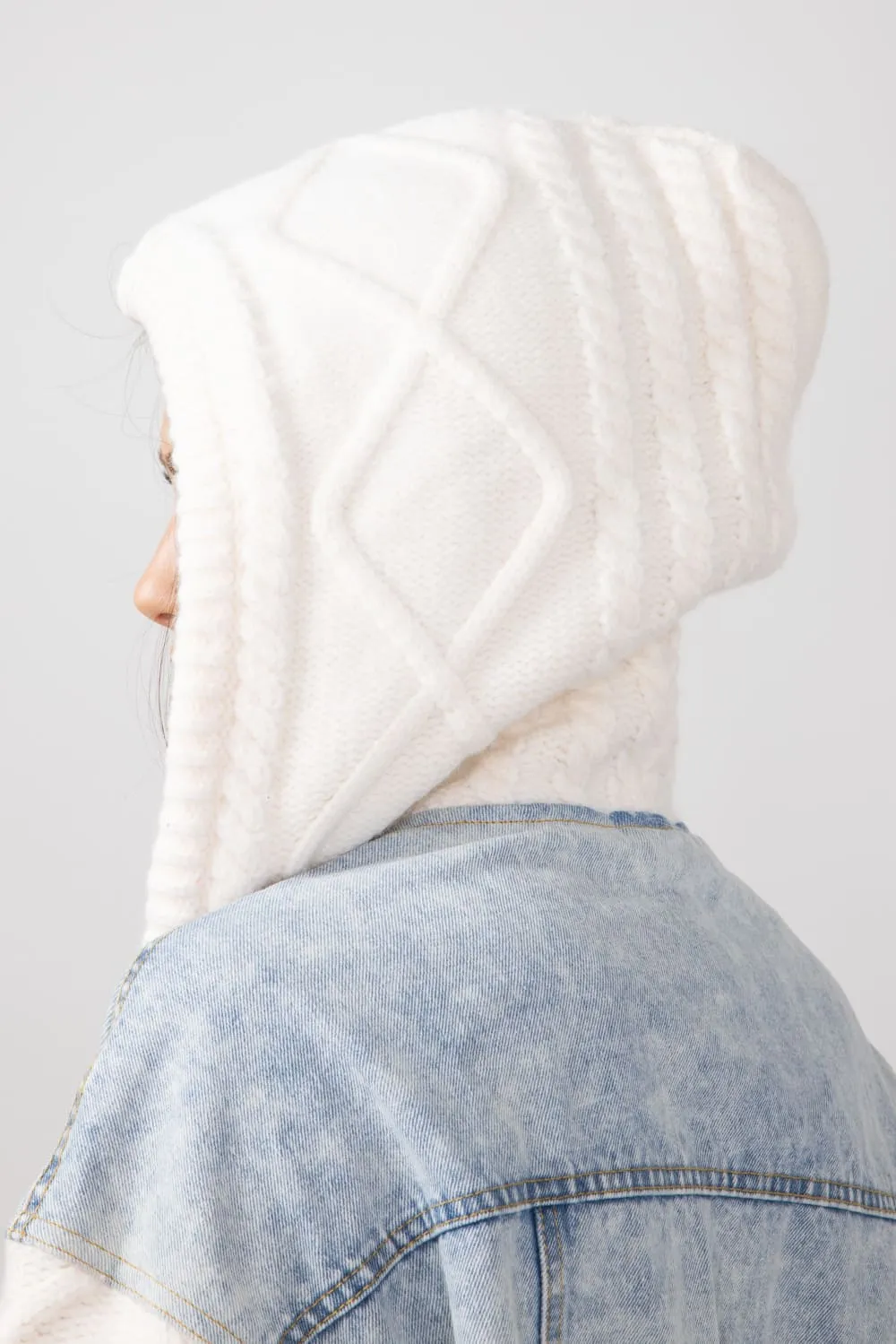 Elan Mixed Media Denim Jacket for Women in Denim/White | JK8225-DNMWHT sold by Glik’s product image thumbnail 4