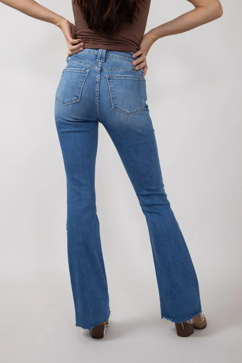 KanCan High Rise Distressed Knee Bootcut Jeans for Women | KC20013M sold by Glik’s product image thumbnail 2