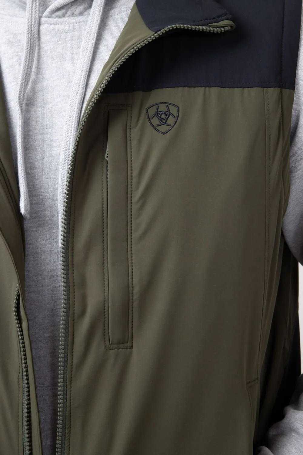 Ariat Pioneer StretchShell Vest for Men in Relic | 10052481-RELIC sold by Glik’s product image thumbnail 4