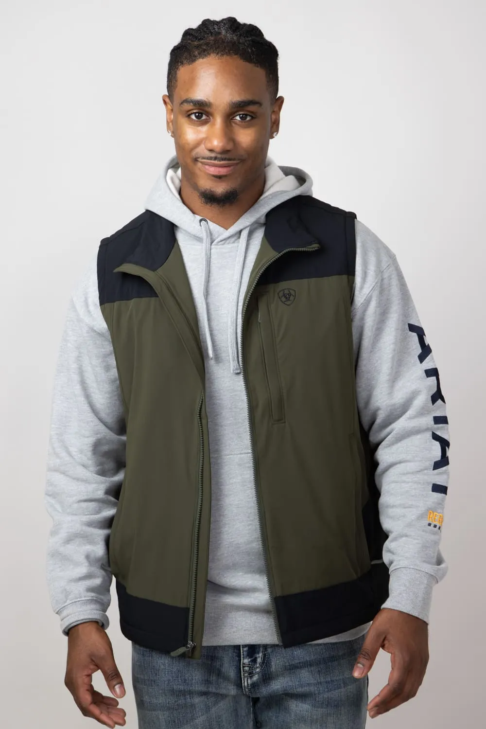 Ariat Pioneer StretchShell Vest for Men in Relic | 10052481-RELIC sold by Glik’s product image thumbnail 3