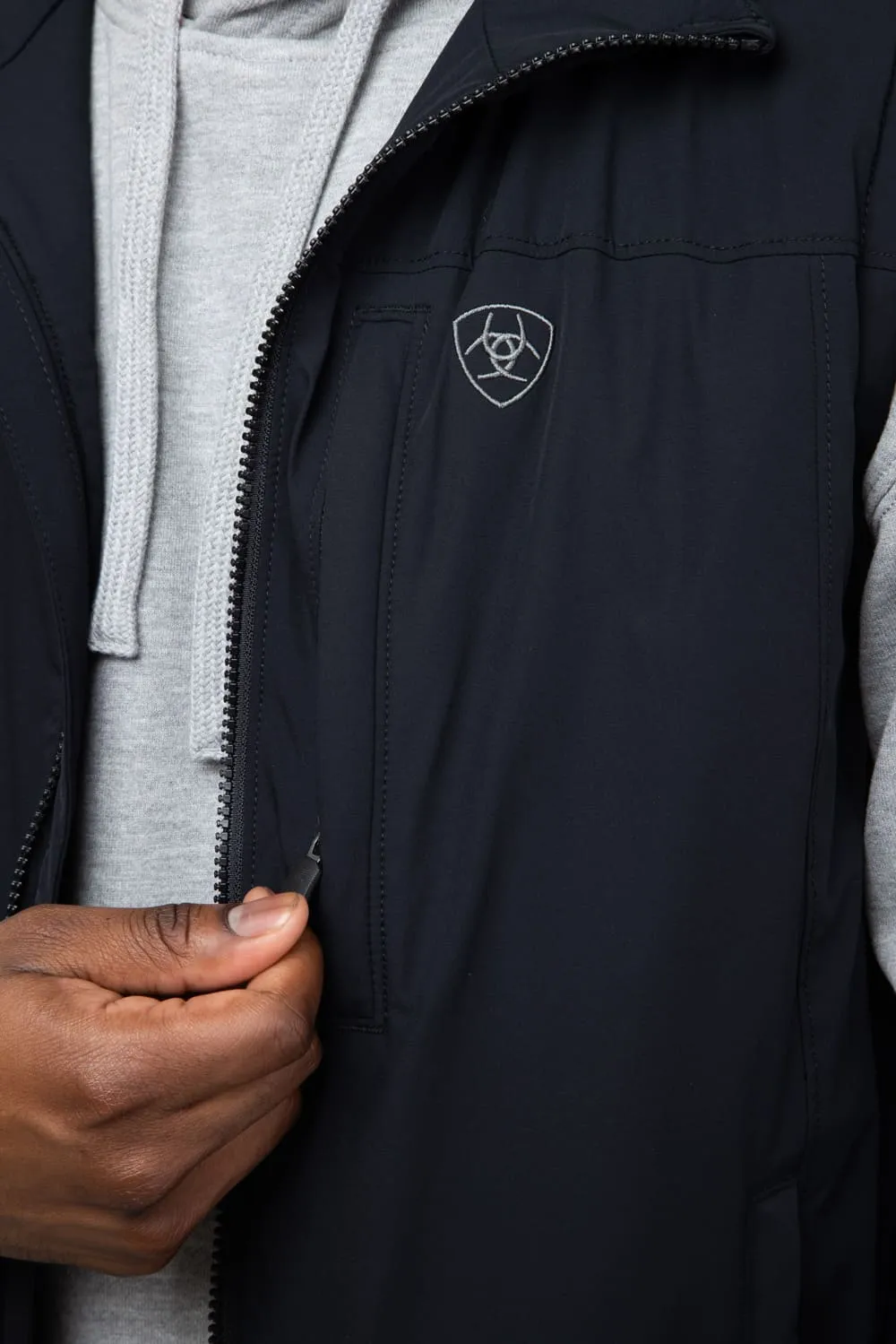 Ariat Pioneer StretchShell Vest for Men in Black | 10051992-BLACK sold by Glik’s product image thumbnail 4