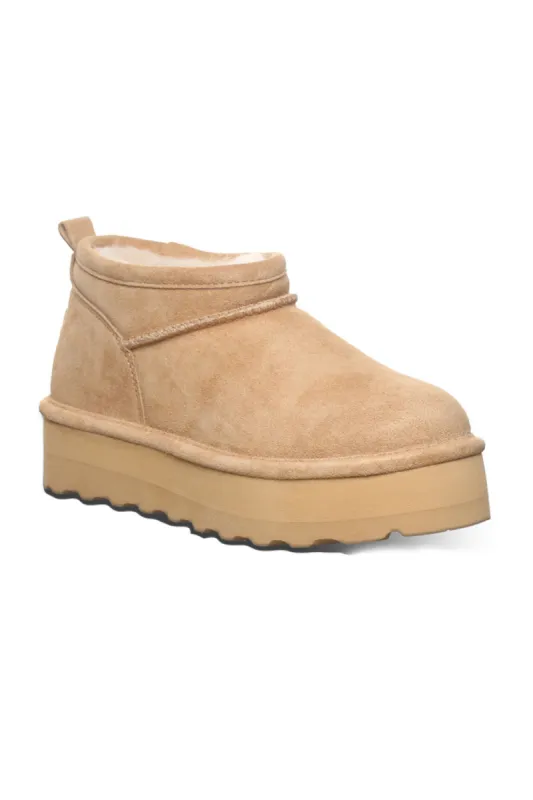 Bearpaw Retro Super Shorty Ankle Booties for Women in Iced Coffee | 3051W-243 ICED COFFEE sold by Glik’s