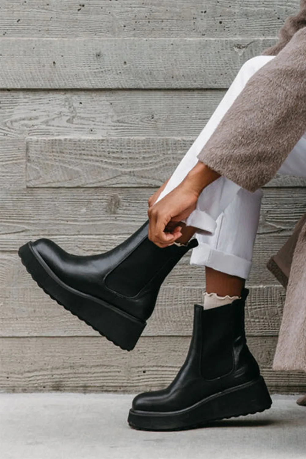 Rocket Dog Heyday Platform Booties for Women in Black | HEYDAY-BLACK sold by Glik’s product image thumbnail 2