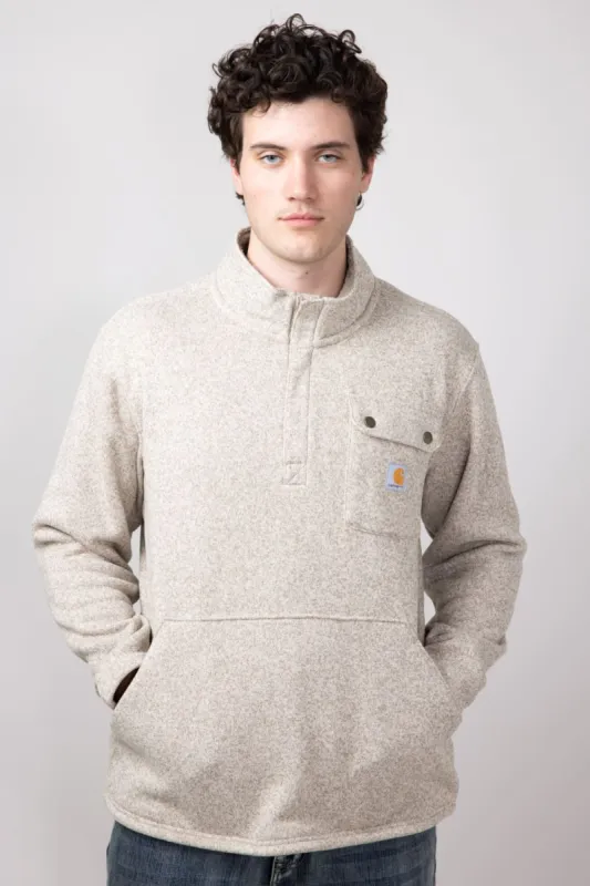 Carhartt Midweight Quarter Zip Sweatshirt for Men in Oat Milk | 106378-A16-OAT sold by Glik’s