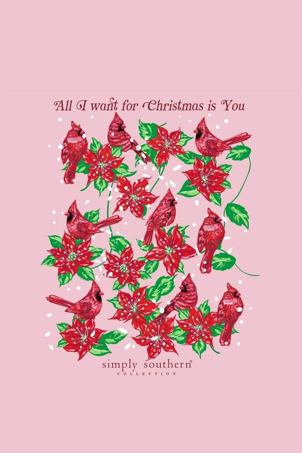 Simply Southern All I Want for Christmas Sweatshirt for Women in Tutu Pink | CREW-YOU-TUTU sold by Glik’s product image thumbnail 2