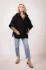 Quilted Puffer Poncho for Women in Black | QCM420013-BLACK sold by Glik’s