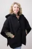Quilted Puffer Poncho for Women in Black | QCM420013-BLACK sold by Glik’s