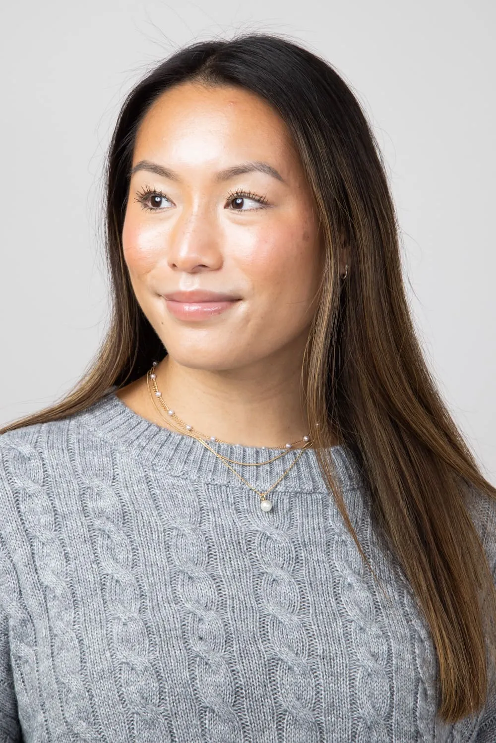 Triple Pearl Necklaces in Gold | HN3138GD sold by Glik’s product image thumbnail 4