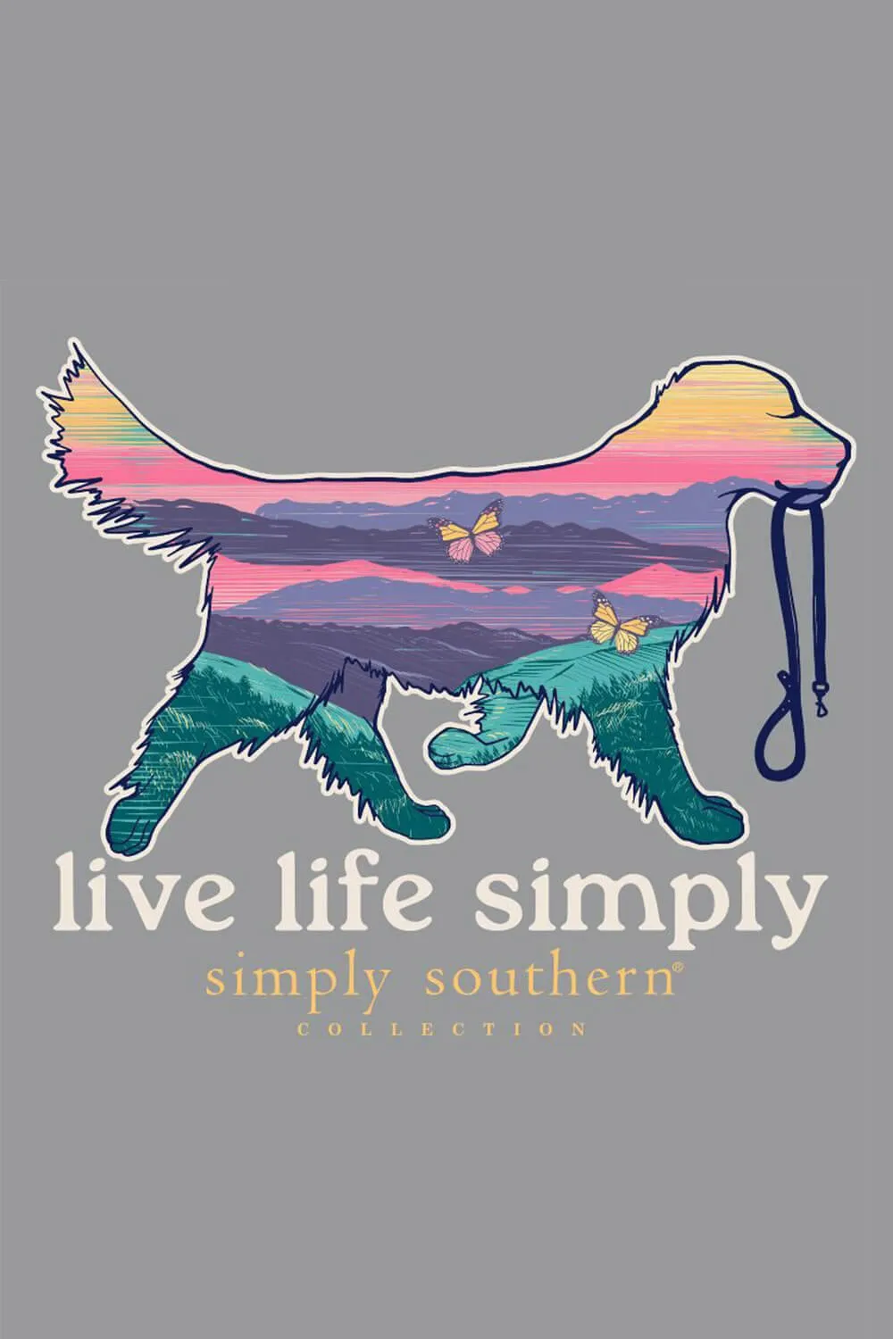 Simply Southern Plus Size Long Sleeve Dog Live Life Simply T-Shirt for Women in Charcoal Heather | EXT-LS-SMPDOG-CHARCOALHTHR sold by Glik’s product image thumbnail 3