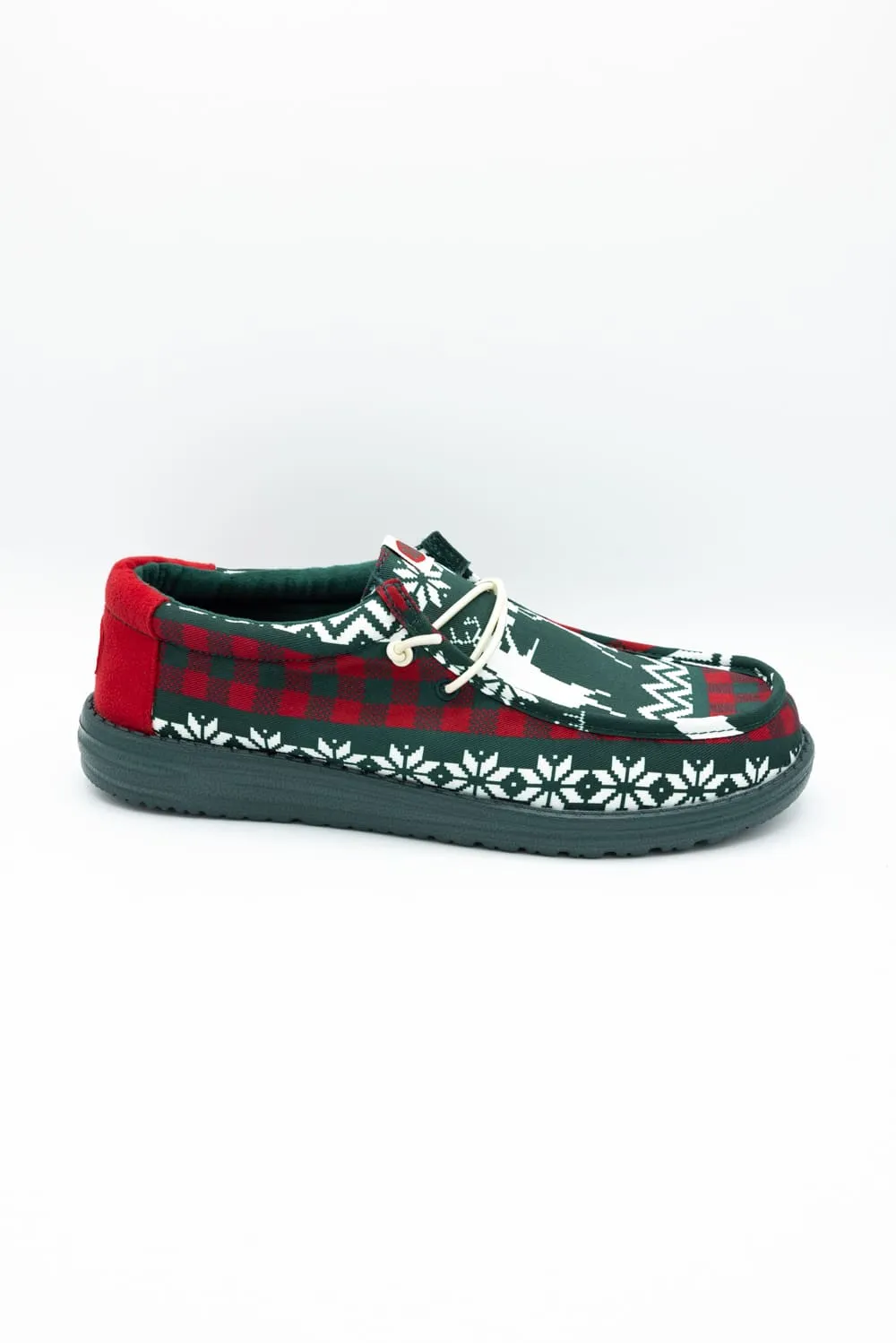 HEYDUDE Men’s Wally Holiday Cheers Shoes in Ugly Sweater Green | 41862-3U7 sold by Glik’s product image thumbnail 4