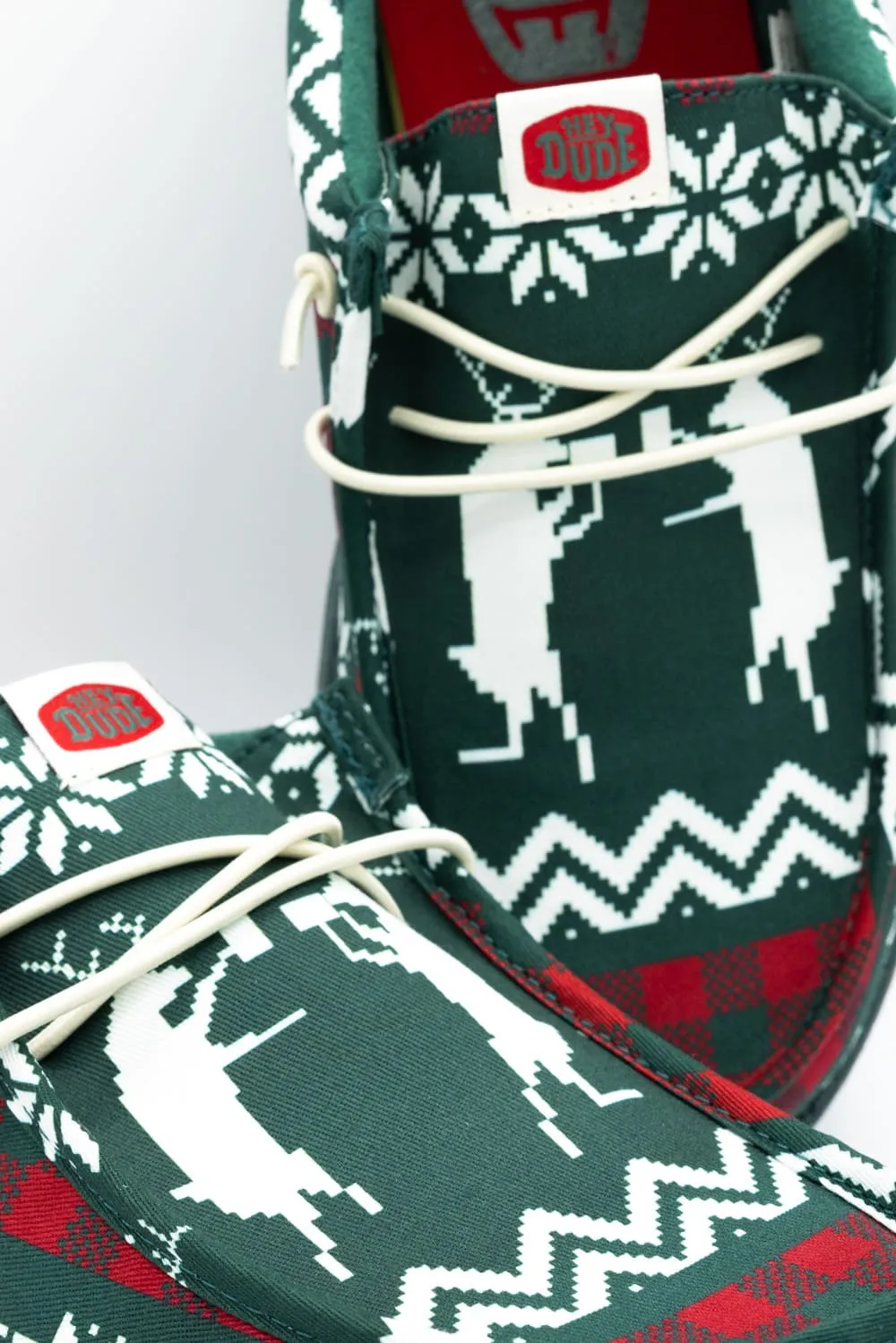 HEYDUDE Men’s Wally Holiday Cheers Shoes in Ugly Sweater Green | 41862-3U7 sold by Glik’s product image thumbnail 3