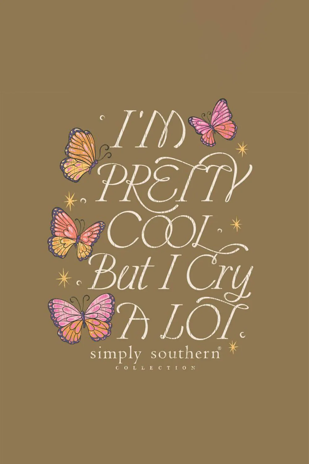 Simply Southern Long Sleeve I’m Pretty Cool But I Cry A Lot T-Shirt for Women in Tulepo Gold | LS-CRY-TULEPO sold by Glik’s product image thumbnail 4