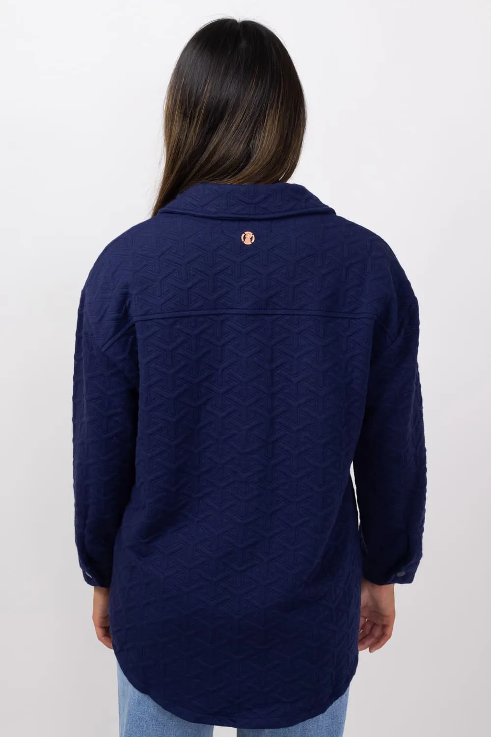 Simply Southern Quilted Shacket for Women in Navy | PP-0224-SHKT-QLTD-NAVY sold by Glik’s product image thumbnail 2
