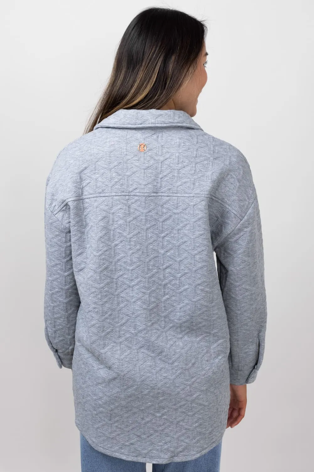 Simply Southern Quilted Shacket for Women in Heather Grey | PP-0224-SHKT-QLTD-HTHRGRY sold by Glik’s product image thumbnail 3