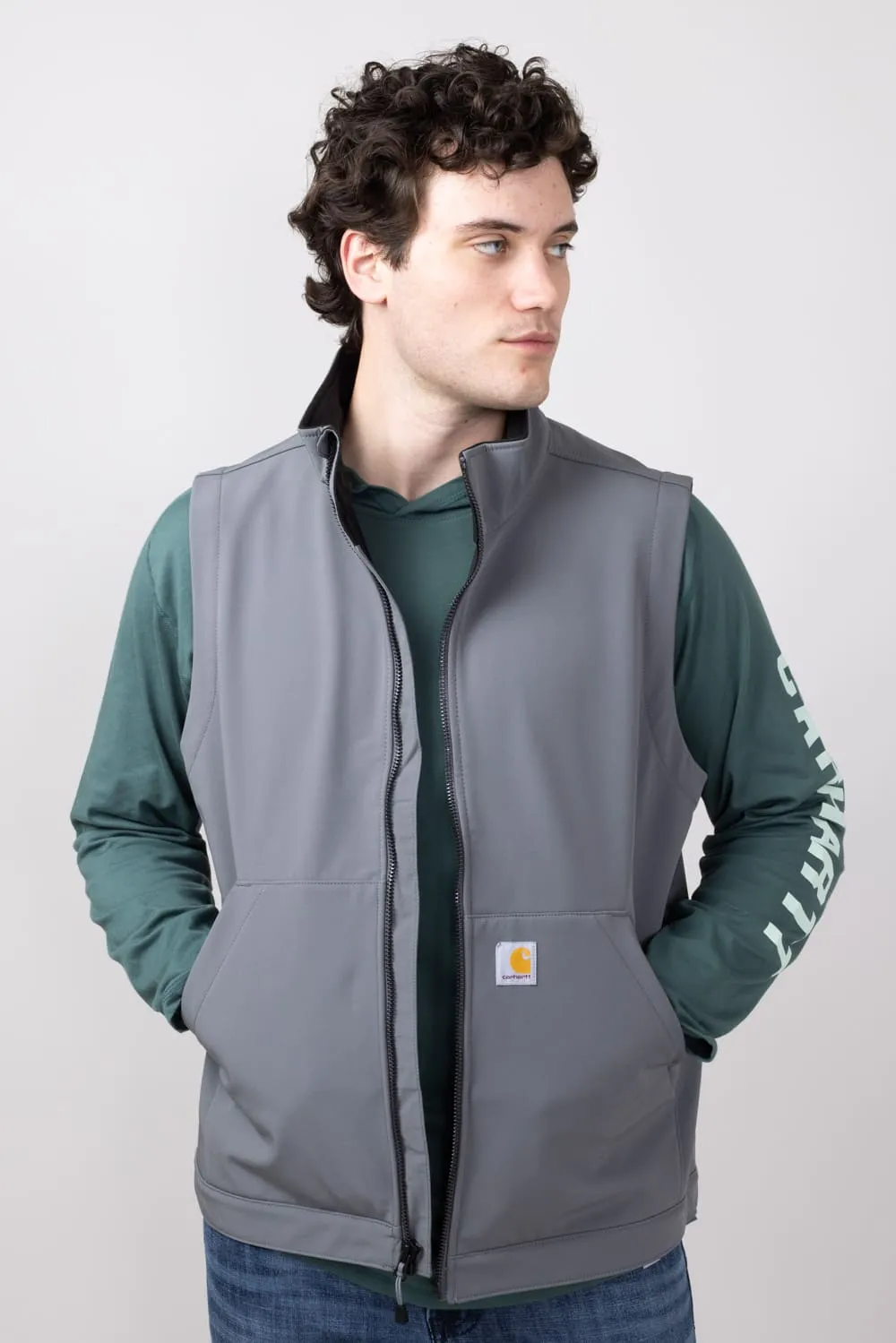 Carhartt Rain Defender Softshell Vest for Men in Steel | 106439-STL-STEEL sold by Glik’s
