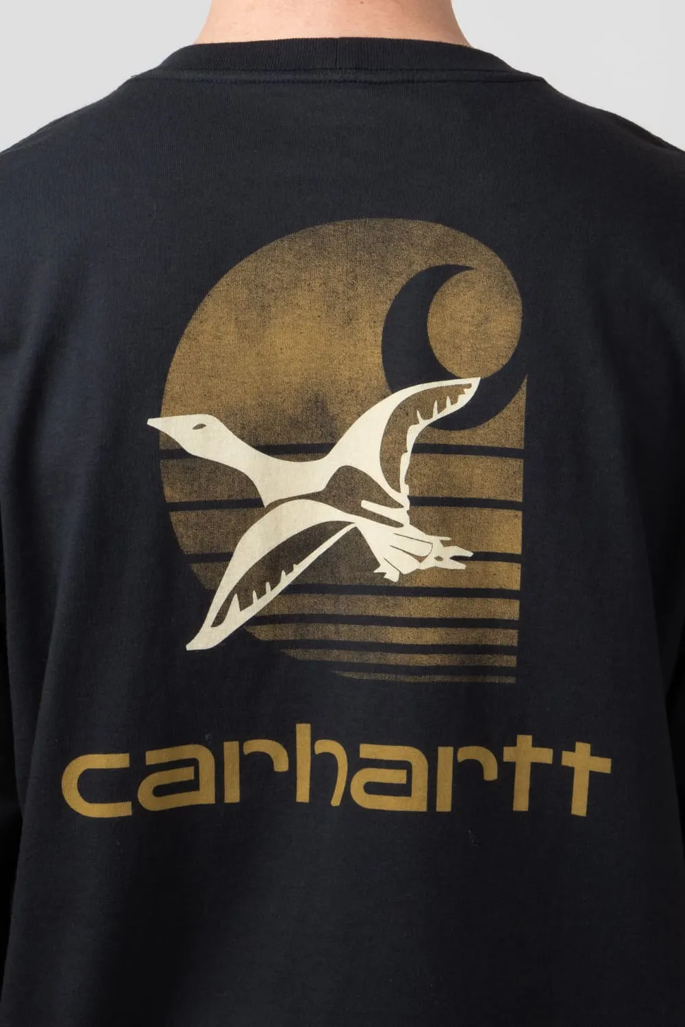 Carhartt Duck Graphic Heavyweight Pocket Long Sleeve T-Shirt for Men in Black | 106629-BLK-BLACK sold by Glik’s product image thumbnail 3