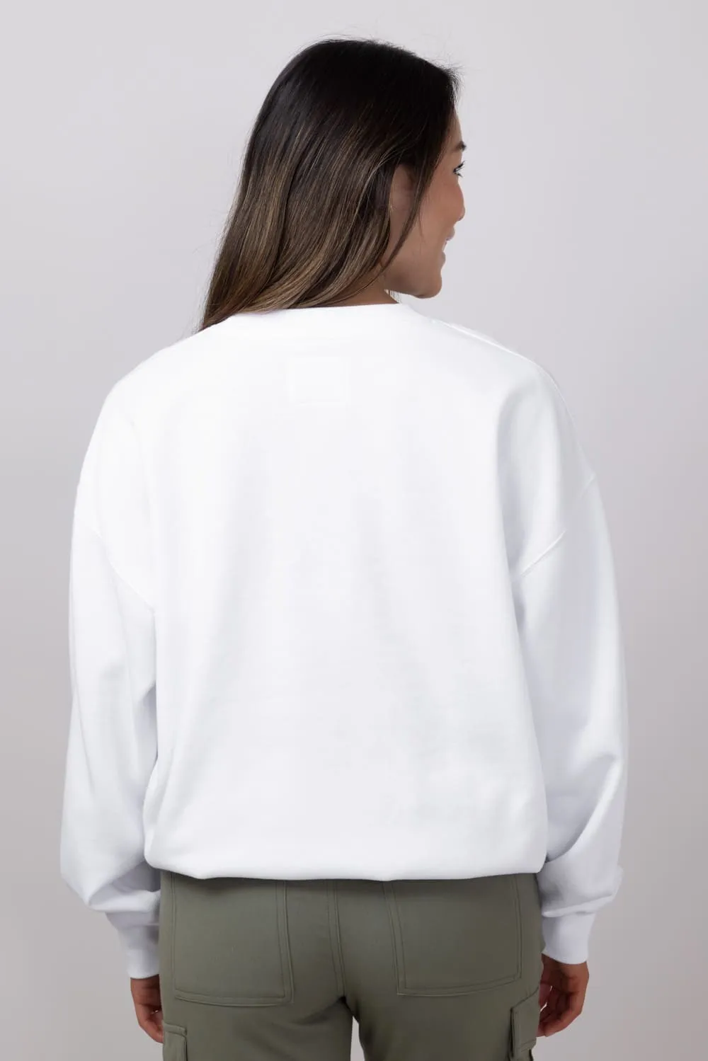 1897 Active Ombre Grinch Embroidered Fleece Sweatshirt for Women in White | GT513-GRINCH-WHITE sold by Glik’s product image thumbnail 3