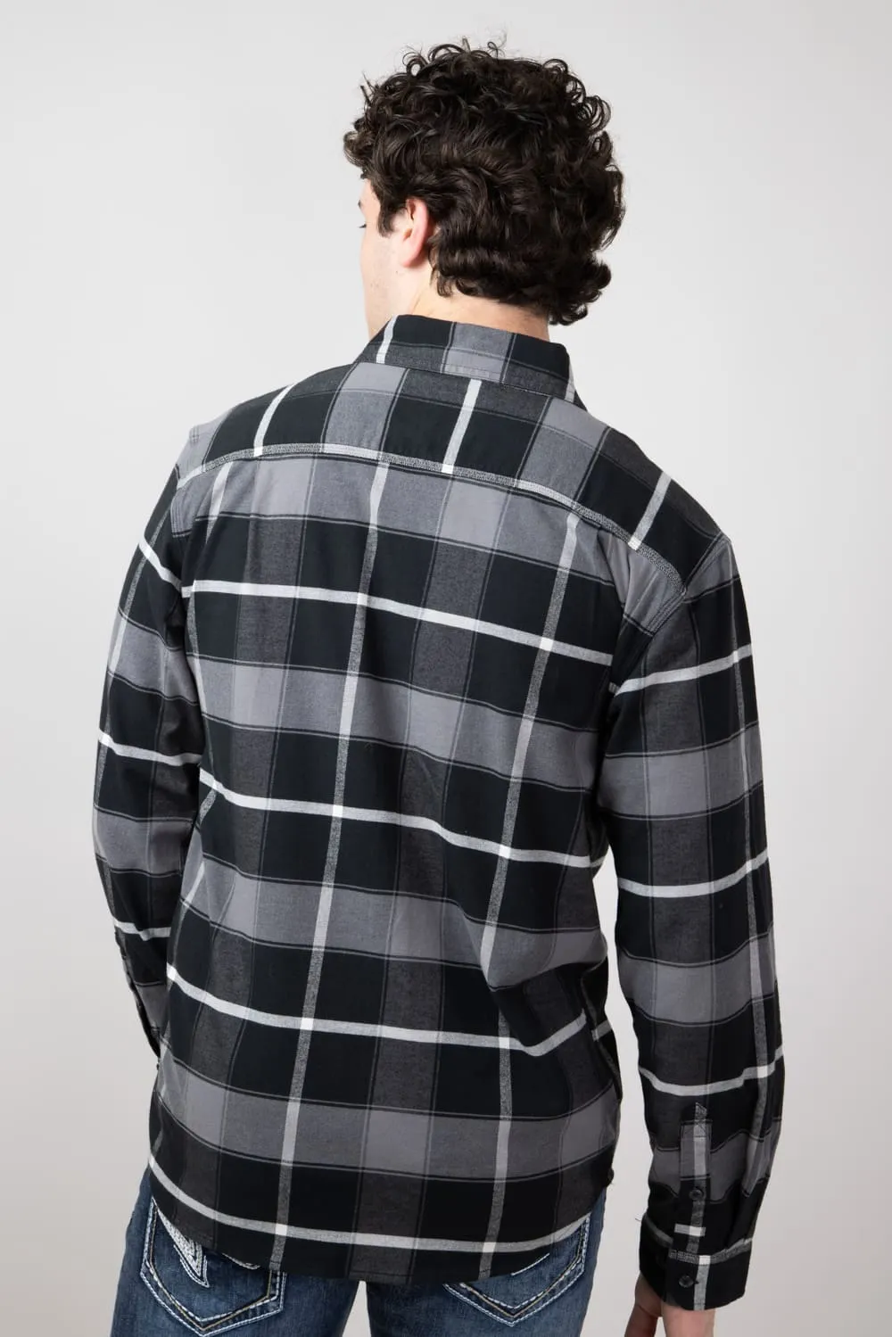 Carhartt Rugged Flex Midweight Flannel Shirt for Men in Black | 106352-N04-BLK sold by Glik’s product image thumbnail 3