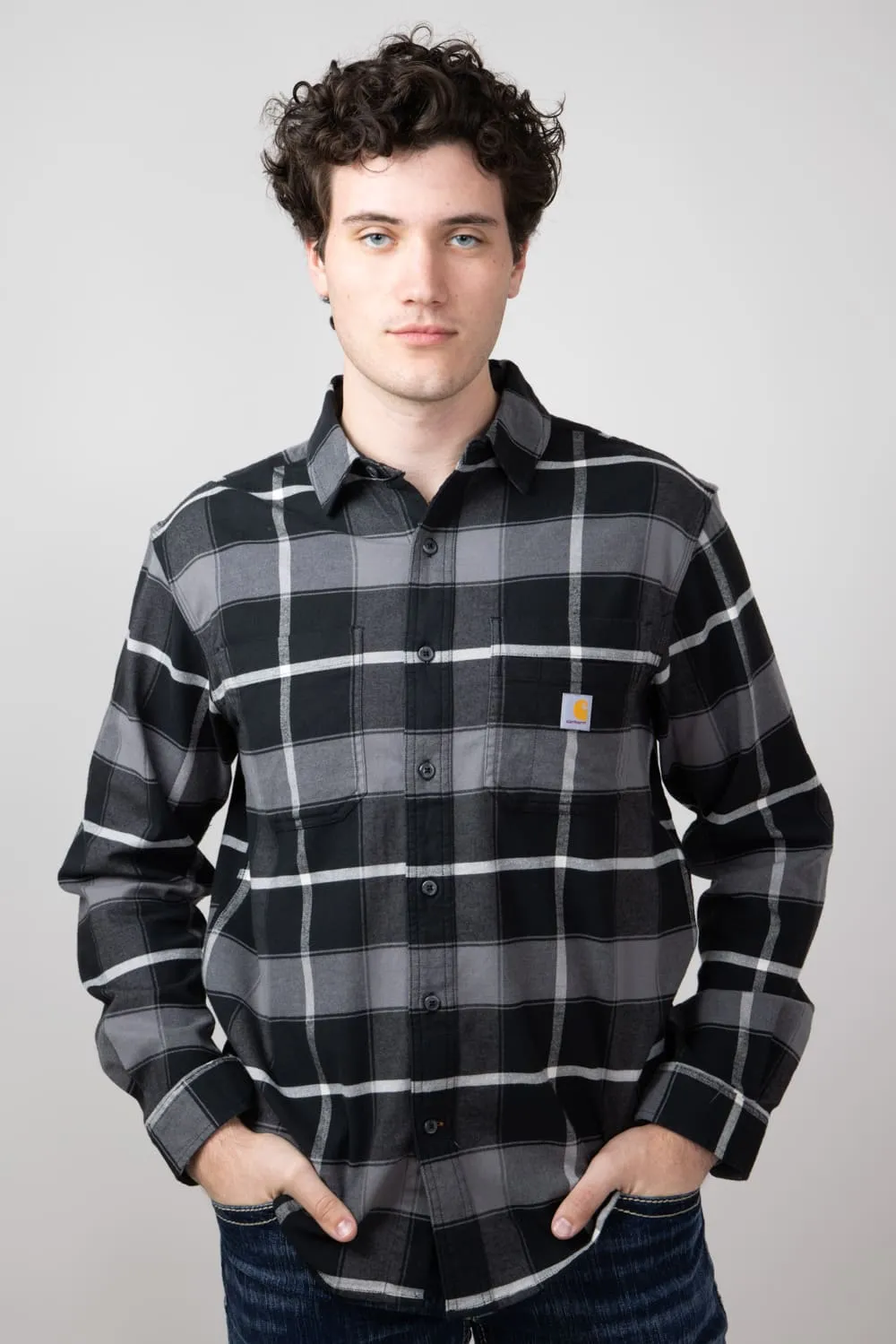 Carhartt Rugged Flex Midweight Flannel Shirt for Men in Black | 106352-N04-BLK sold by Glik’s